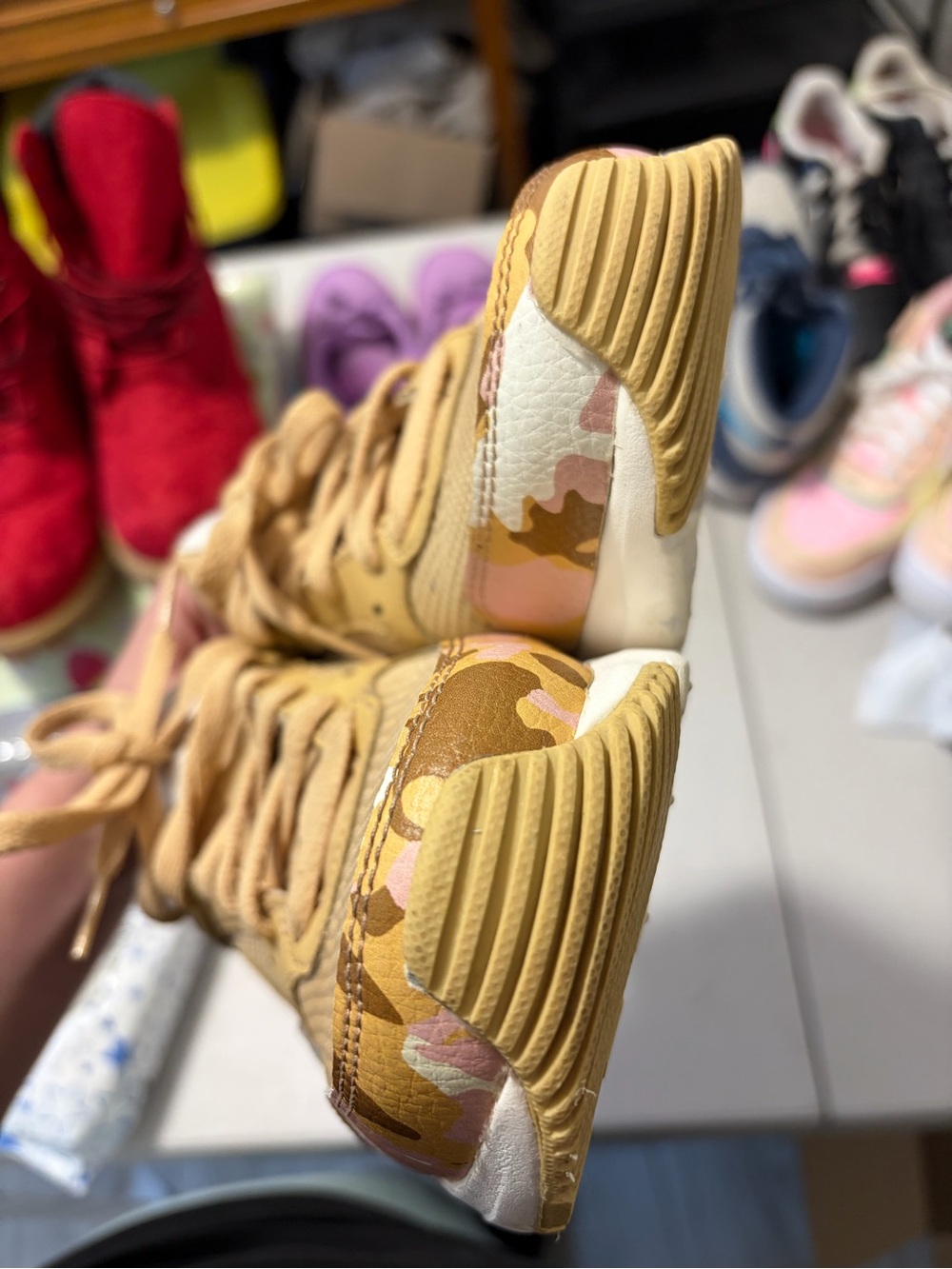 Nike Women’s Tan & Pink Camo Air-Style Sneaker - Picture 10 of 12